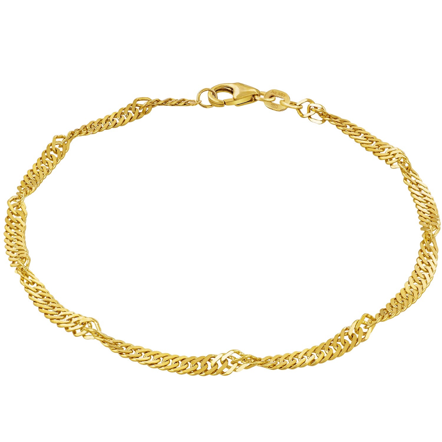 Singapore bracelet – 14 karat solid gold