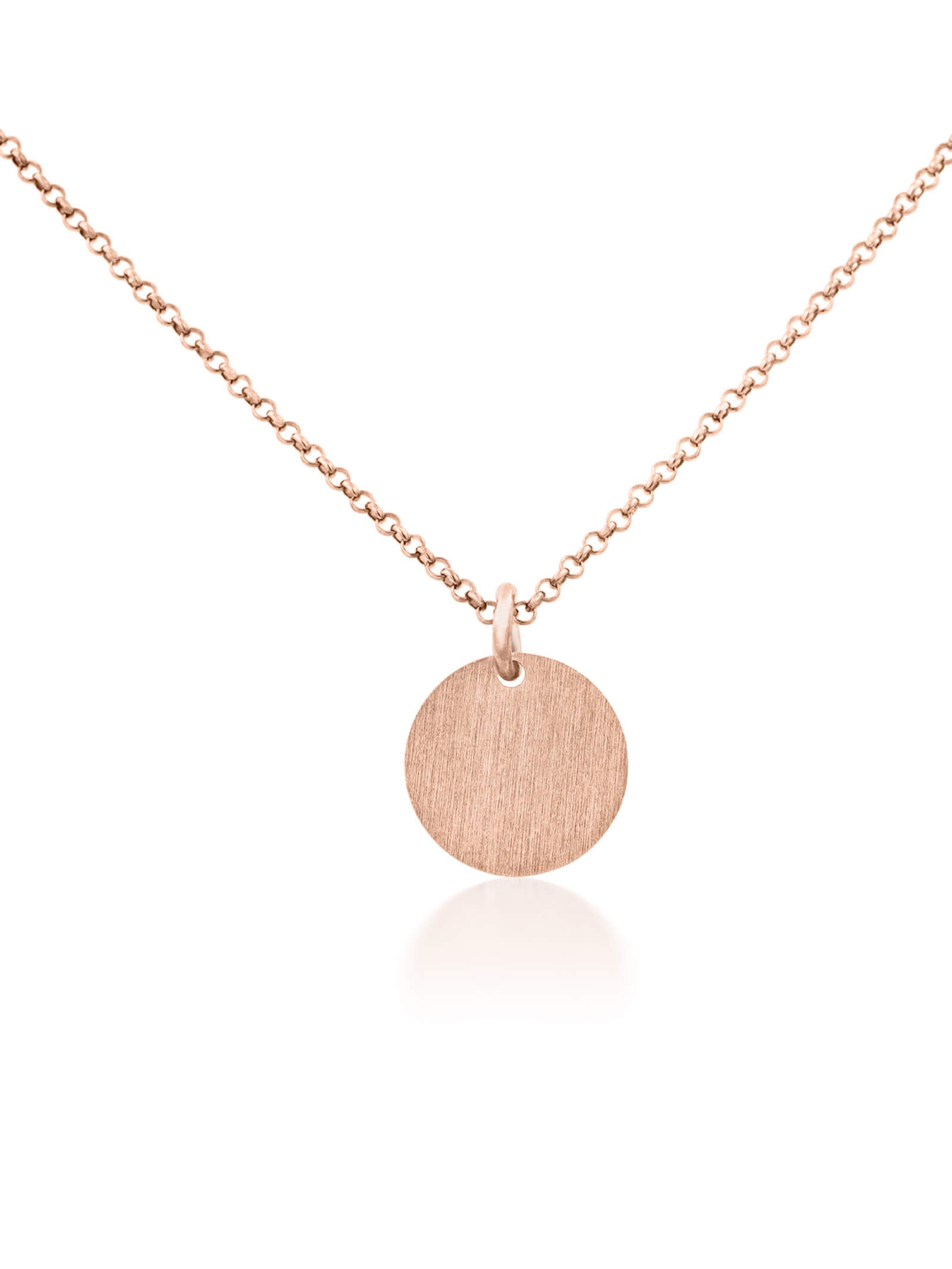 Circle pendant – rose gold plated 925 sterling silver