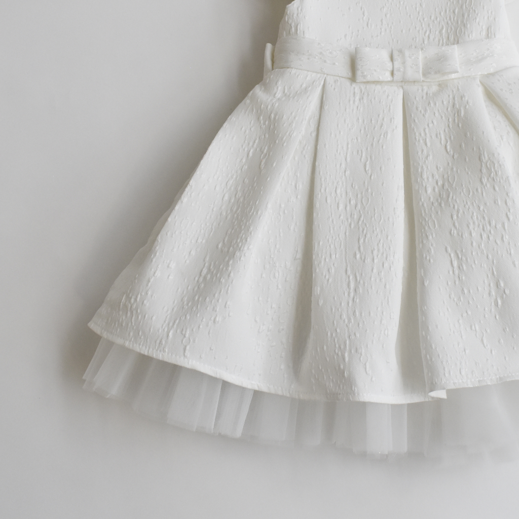 Baby A-line dress with satin and tulle – including shoes