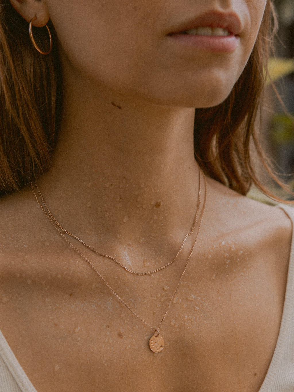 Circle pendant – rose gold plated 925 sterling silver