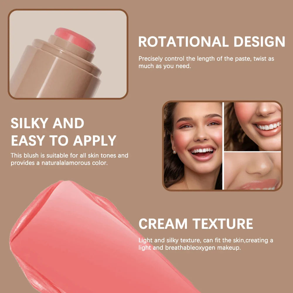 3-in-1 Blush Stick & Lip Gloss