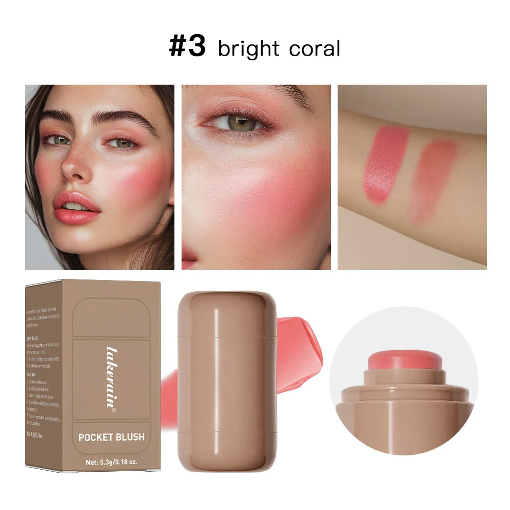 3-in-1 Blush Stick & Lip Gloss
