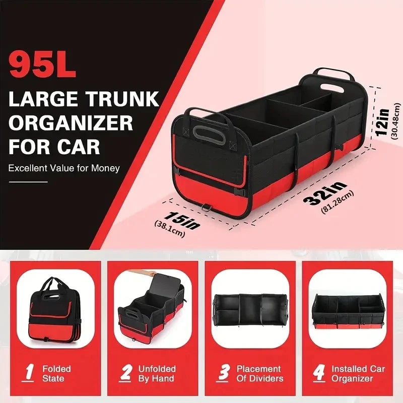AutoMax™ Large Car Trunk Organizer