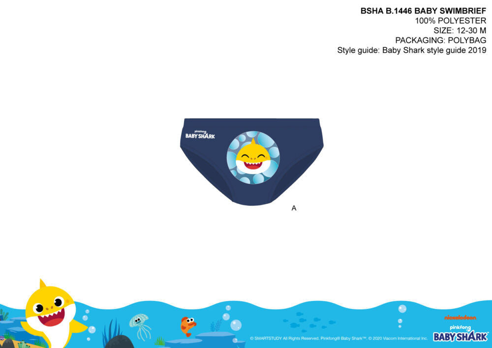 Baby Shark Swim Trunks for Boys – Dark Blue