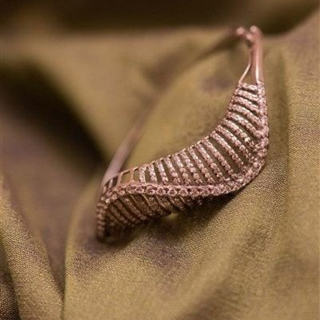 Zirconia bracelet – Adjustable 925 sterling silver bracelet with rhodium plating