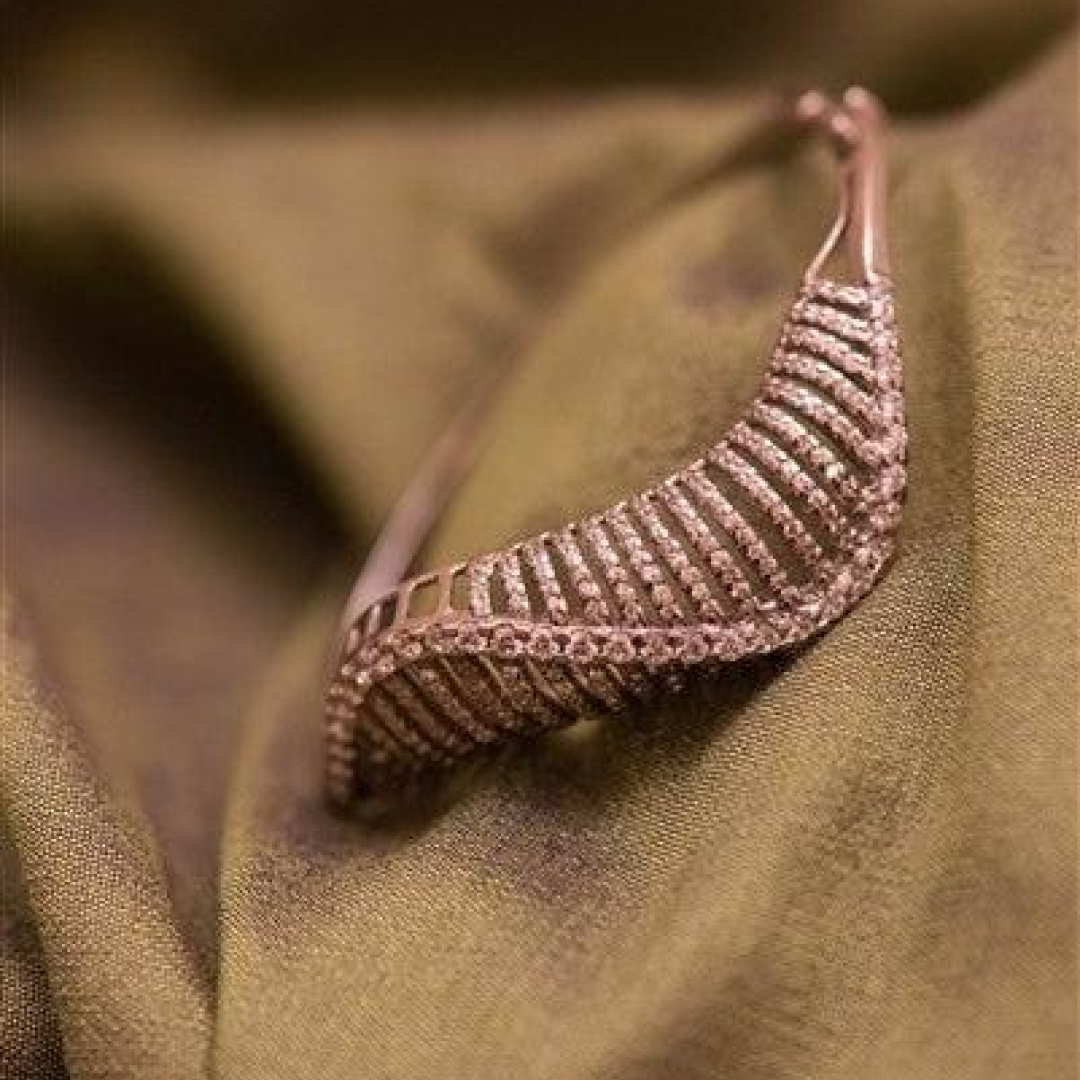 Zirconia bracelet – Adjustable 925 sterling silver bracelet with rhodium plating