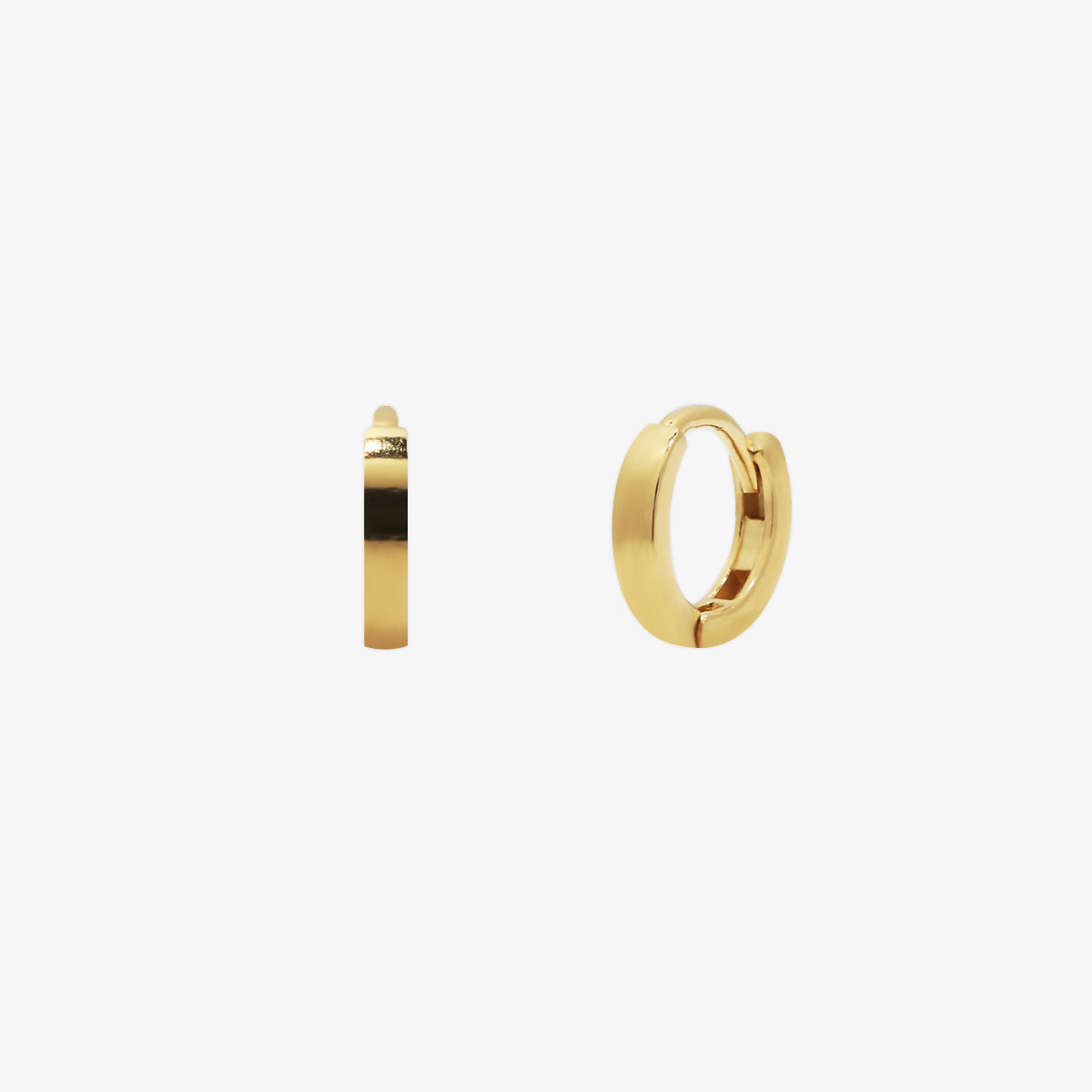 8 mm Huggie Earring – 925 Sterling Silver (Gold, Silver, Rose Gold)