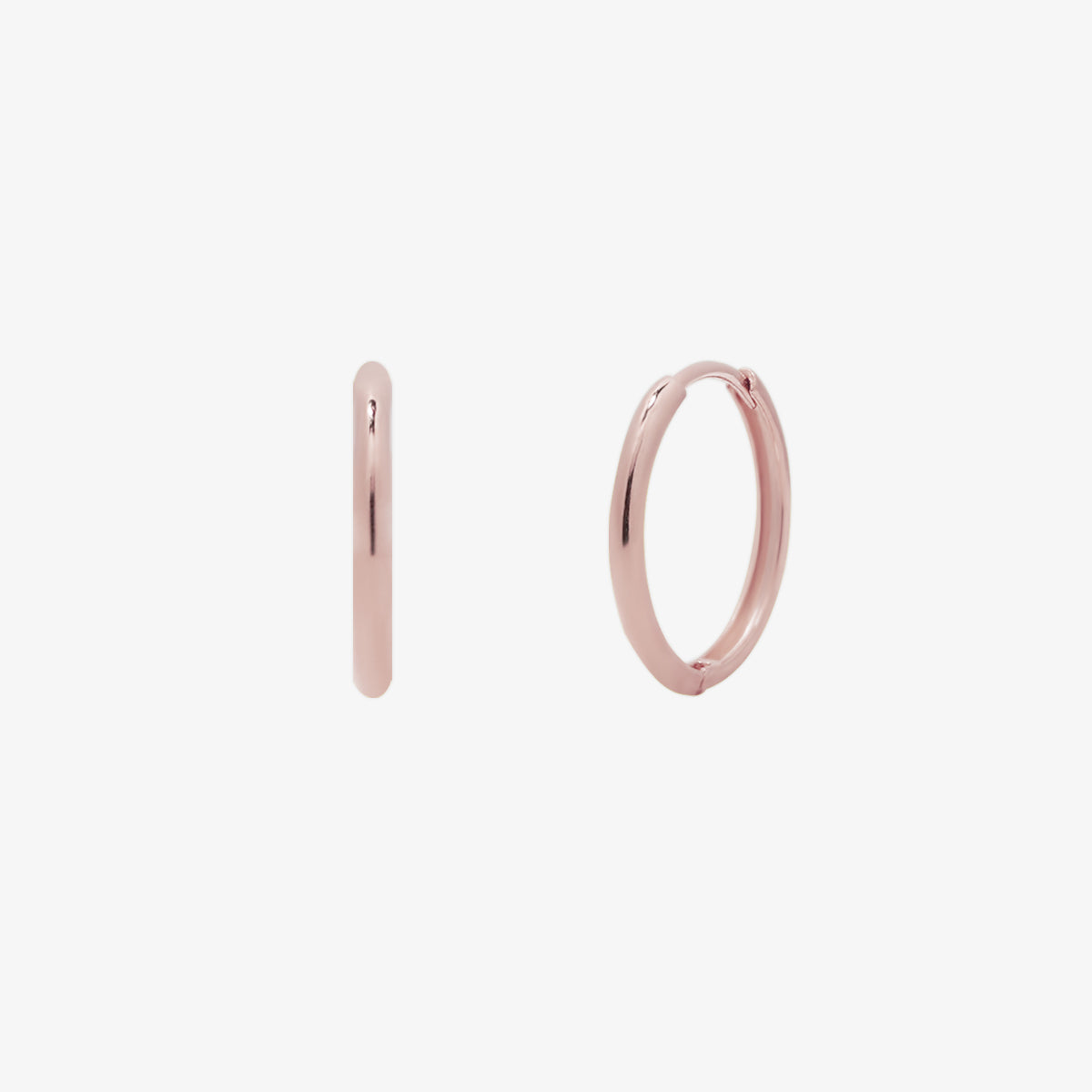 15 mm Huggie Earring – 925 Sterling Silver (Gold, Silver, Rose Gold)