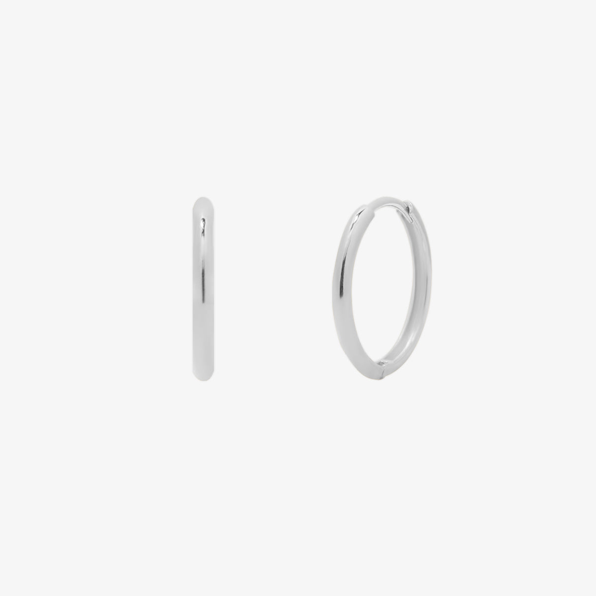 15 mm Huggie Earring – 925 Sterling Silver (Gold, Silver, Rose Gold)