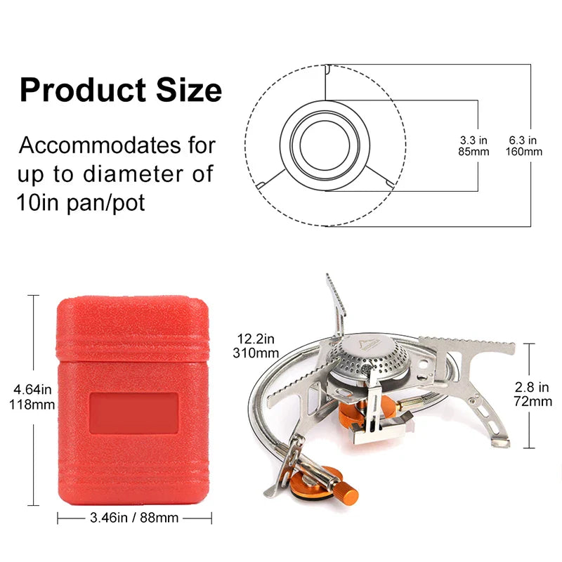 Widesea™ Portable Burner – Strong Fire Camping Cooker