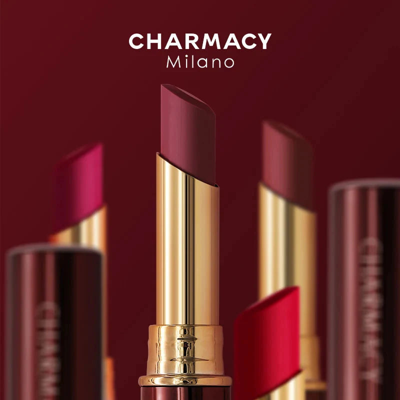 CHARMACY Velvet Lipstick – 16 colours, matte & waterproof