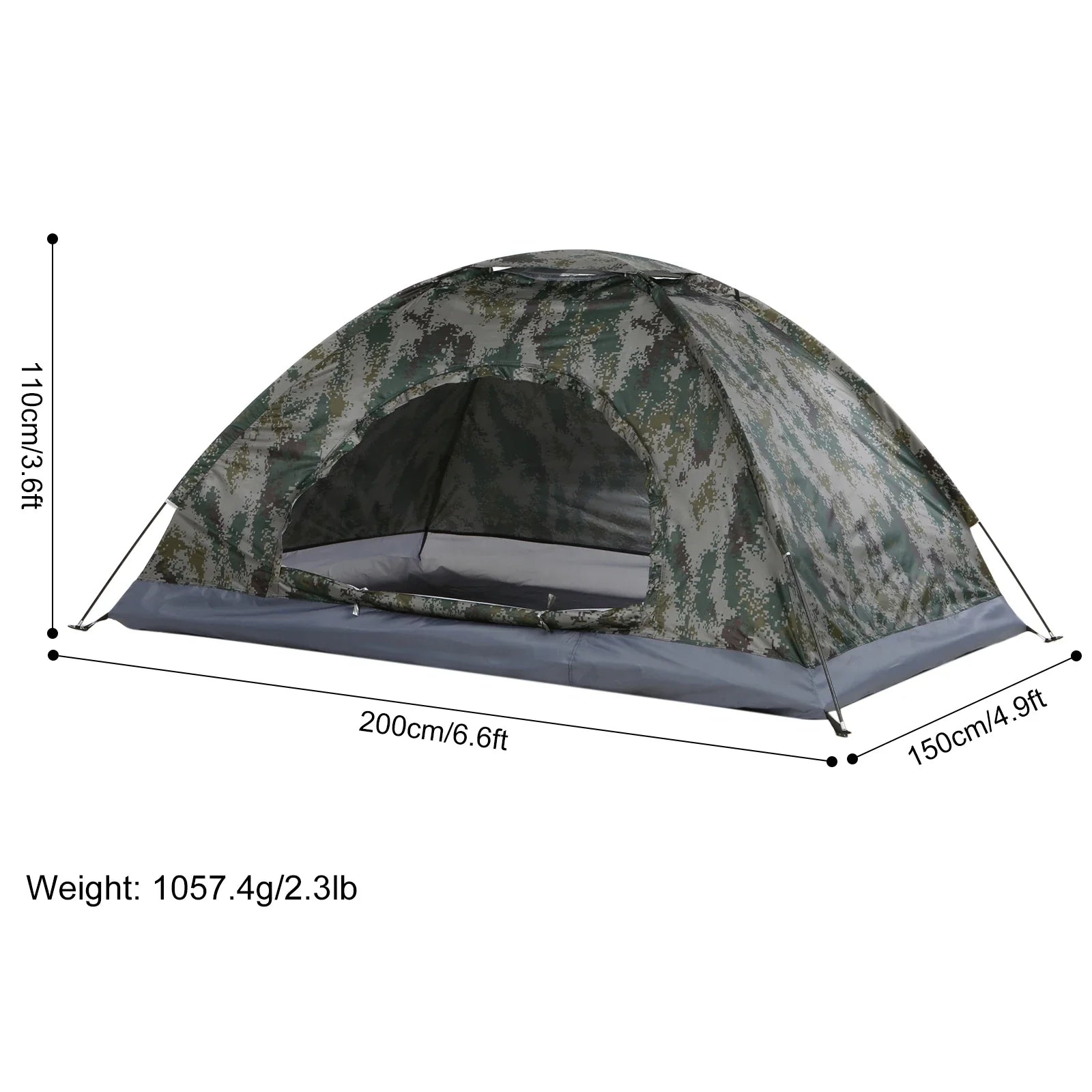 Tomshoo™ Lightweight Hiking Tent – Single Layer,