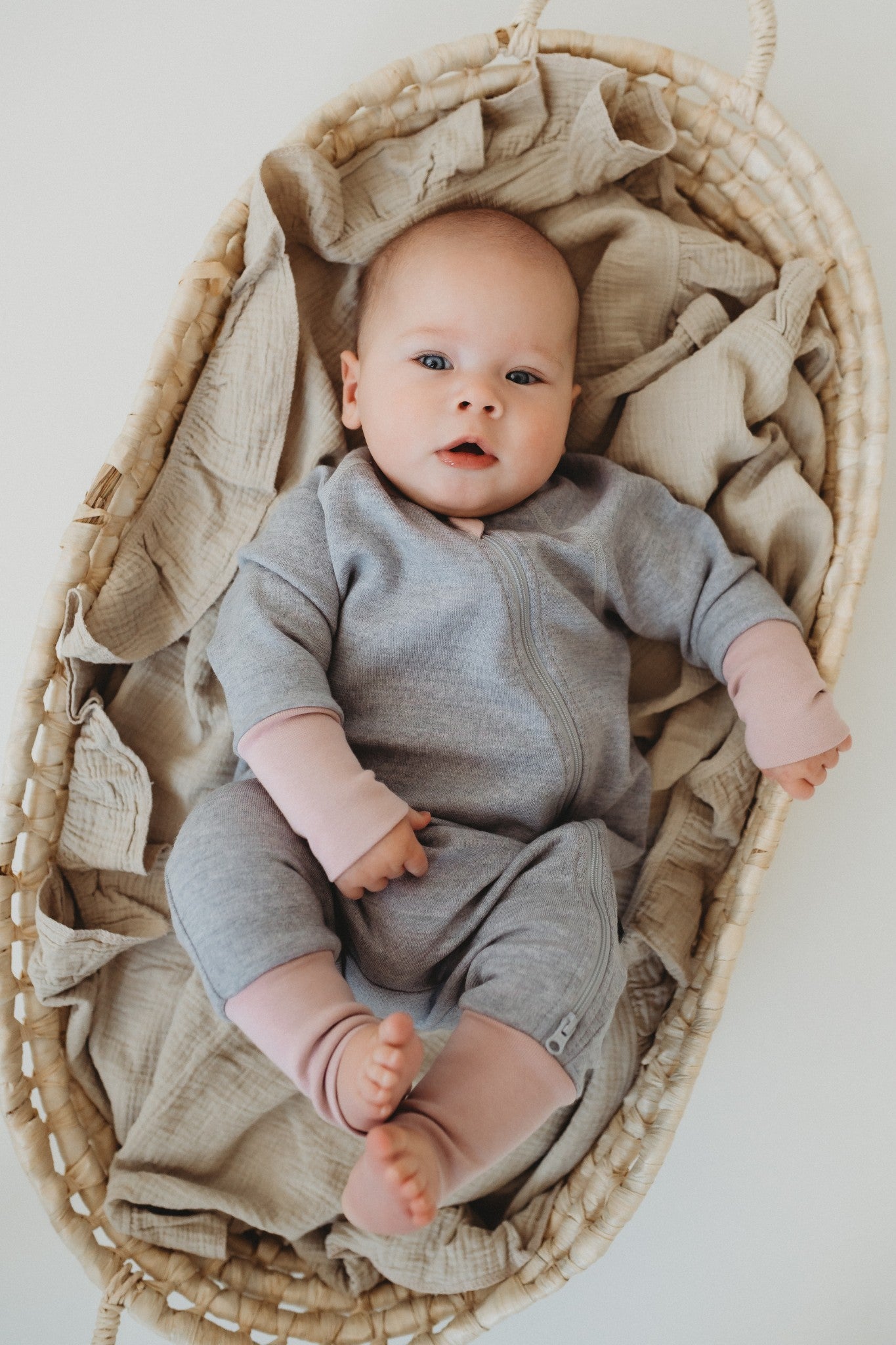 Baby overall made of thermal merino wool
