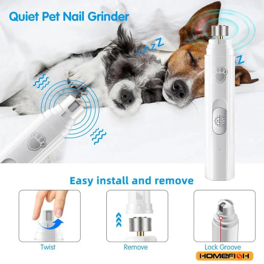 Electric Dog Nail Grinder Pet Nail Clipper USB Rechargeable Pet Nail Trimmers