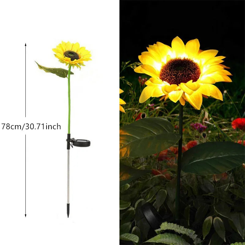 LumiSun™ Solar Flower Stake Lights for Patio & Yard