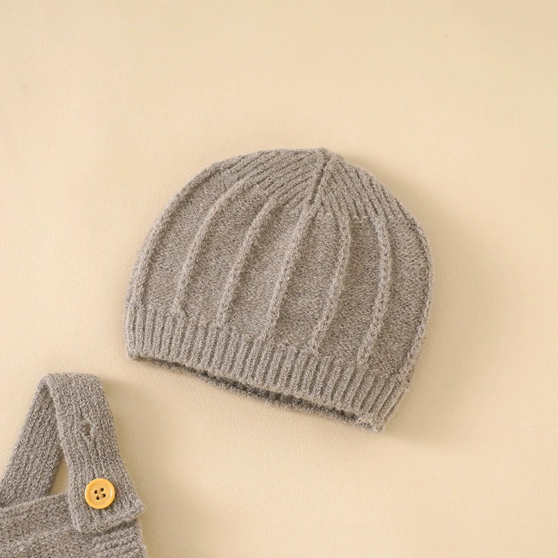 “SnugBabe™ Neutral Strap Romper Set – Baby & Toddler Outfits”