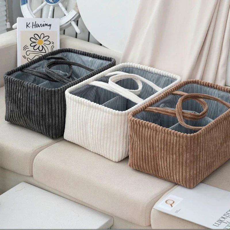 LuxeBoho™ Multi-Compartment Storage Basket