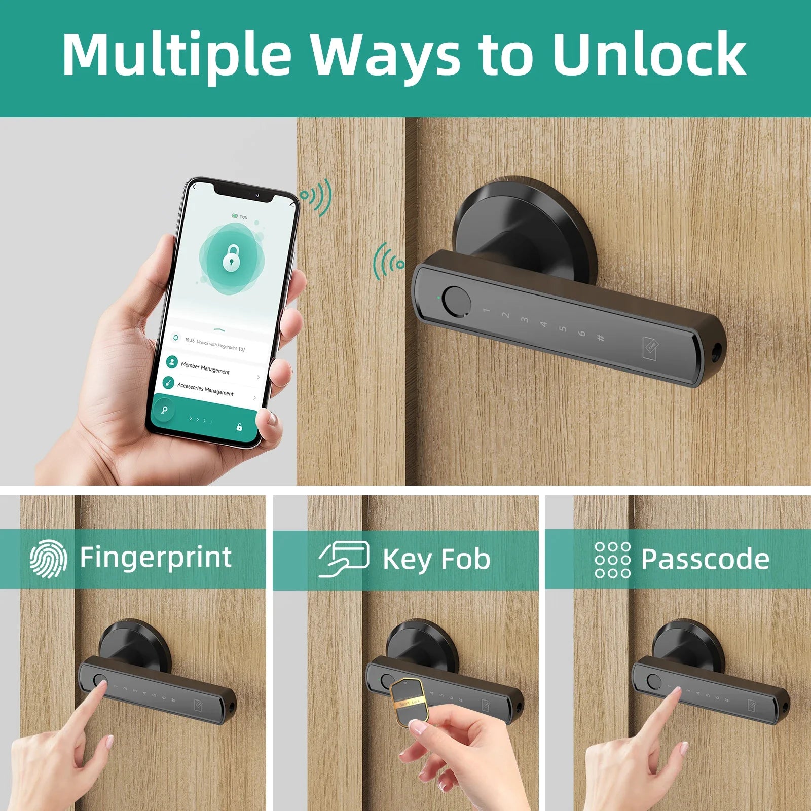 Viladepot™ Keyless Smart Lock – Fingerprint & Passcode