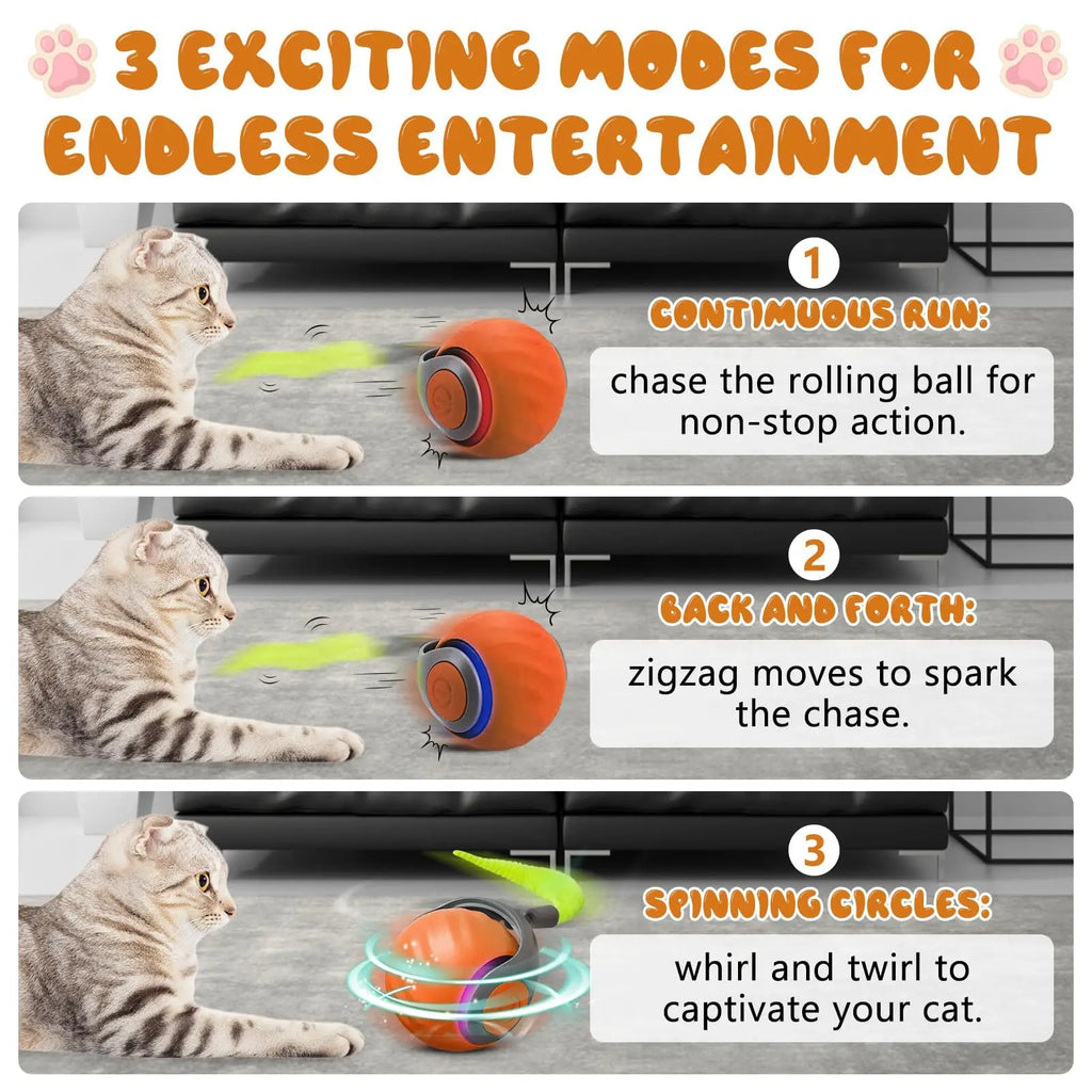 SpeedyTail™ 2-Speed Cat Toy Ball