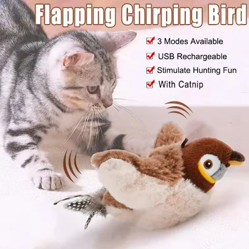 FurryChirp™ Flapping Plush Bird Toy