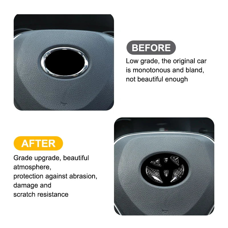 AutoTrim™ Carbon Fiber Steering Wheel Badge – Toyota