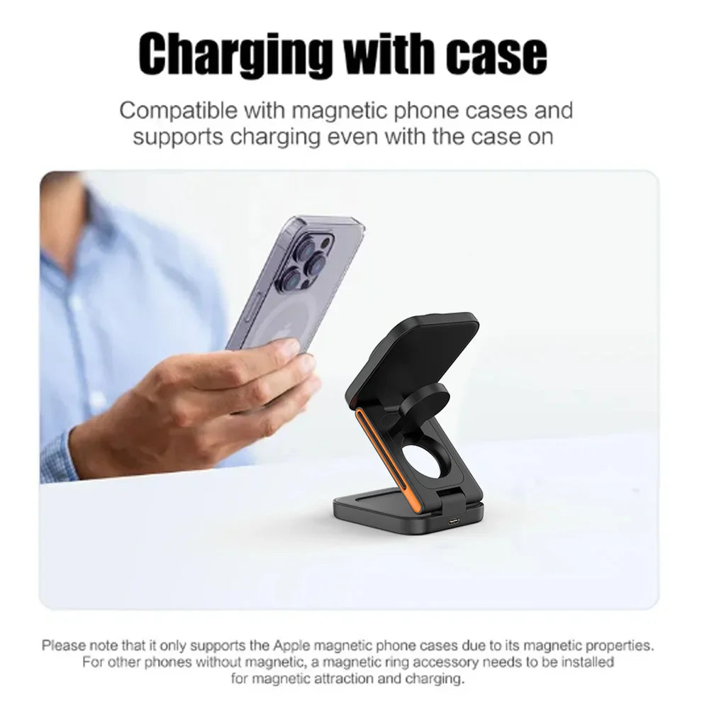 ChargeMax™ 3-in-1 Wireless Dock for iPhone & Apple Watch