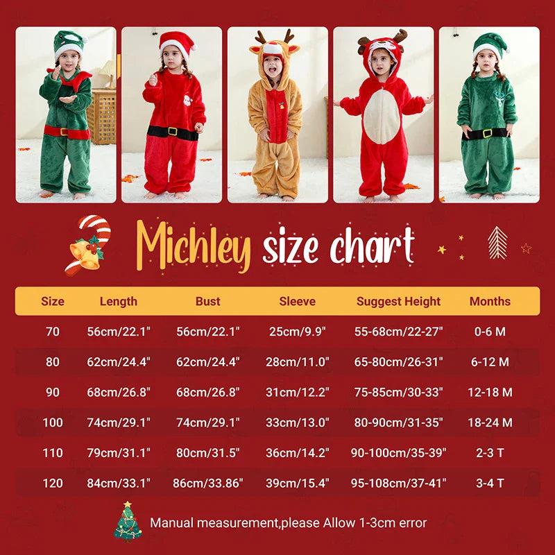 Michley™ Christmas Baby Romper – Cute Toddler Jumpsuit
