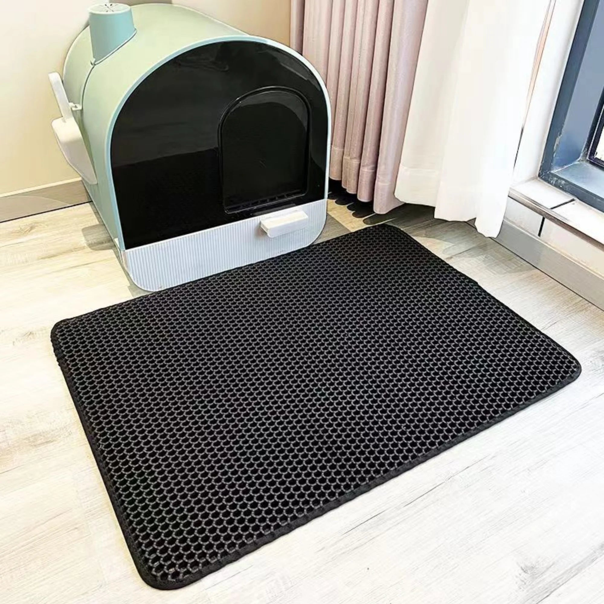 Large Cat Litter Mat Waterproof Double Layer Litter Trapping Clean Pad for Cat