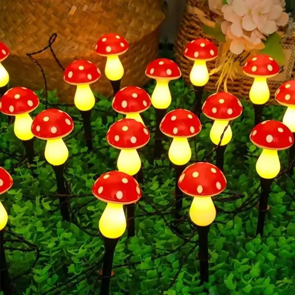 SunBright™ Outdoor Mushroom Pathway LED Light – 8 Modes