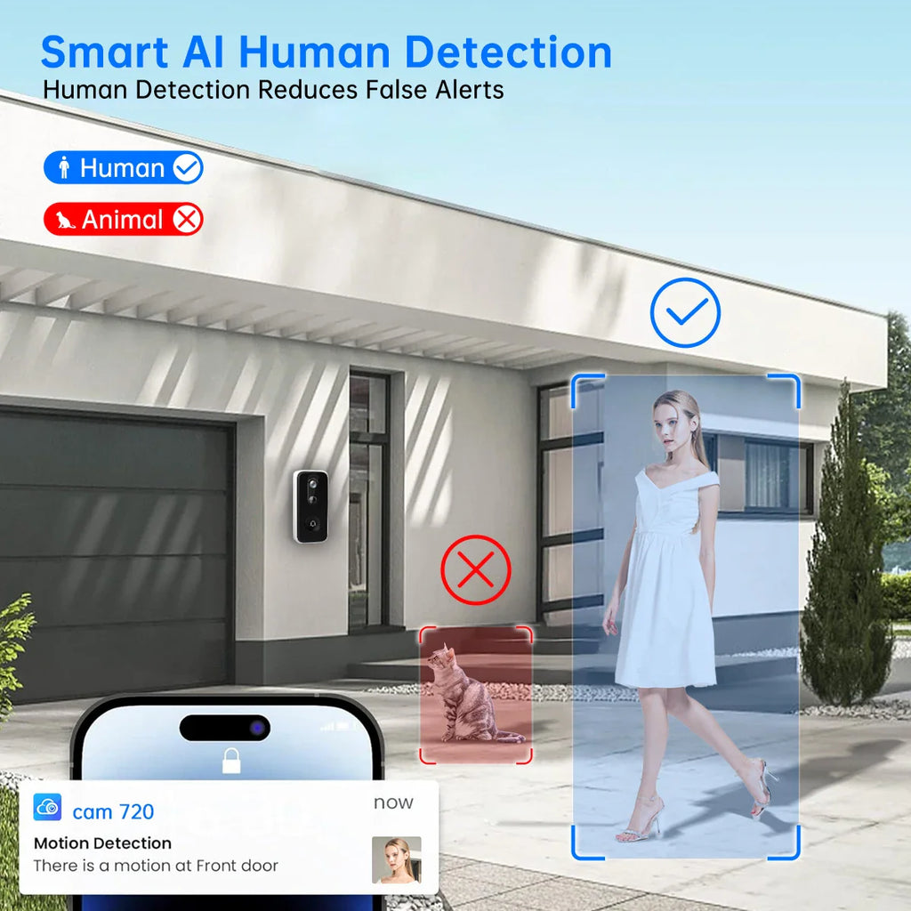 2K WiFi Doorbell™ – Intelligente Video-Gegensprechanlage für Ihr Zuhause