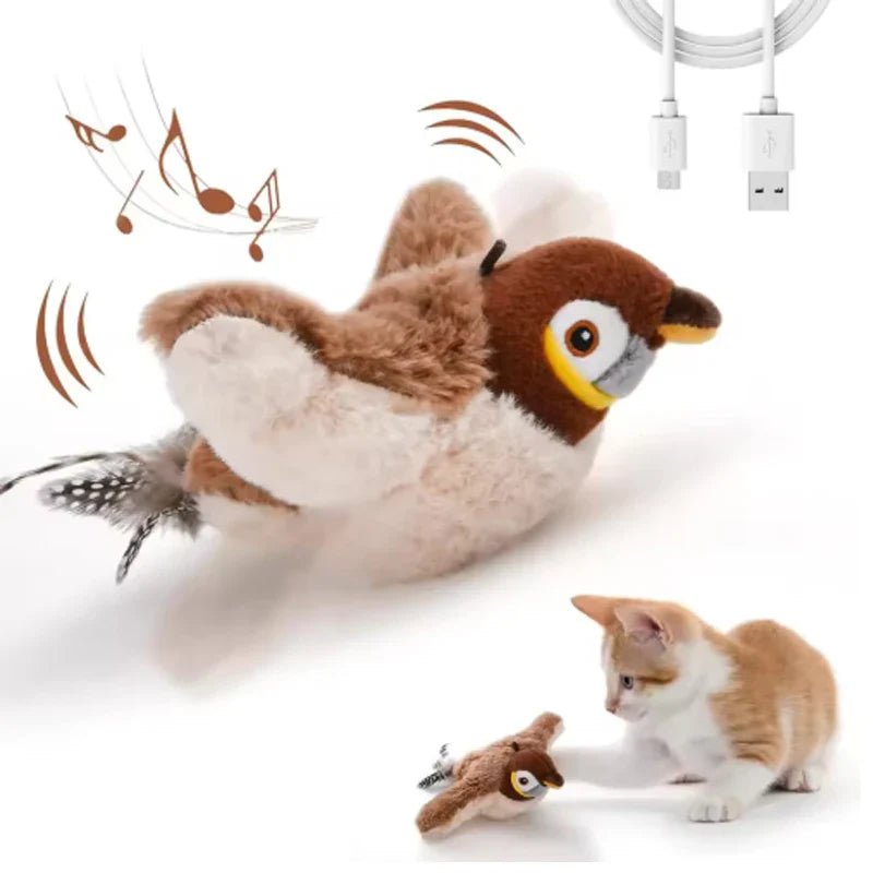 FurryChirp™ Flapping Plush Bird Toy