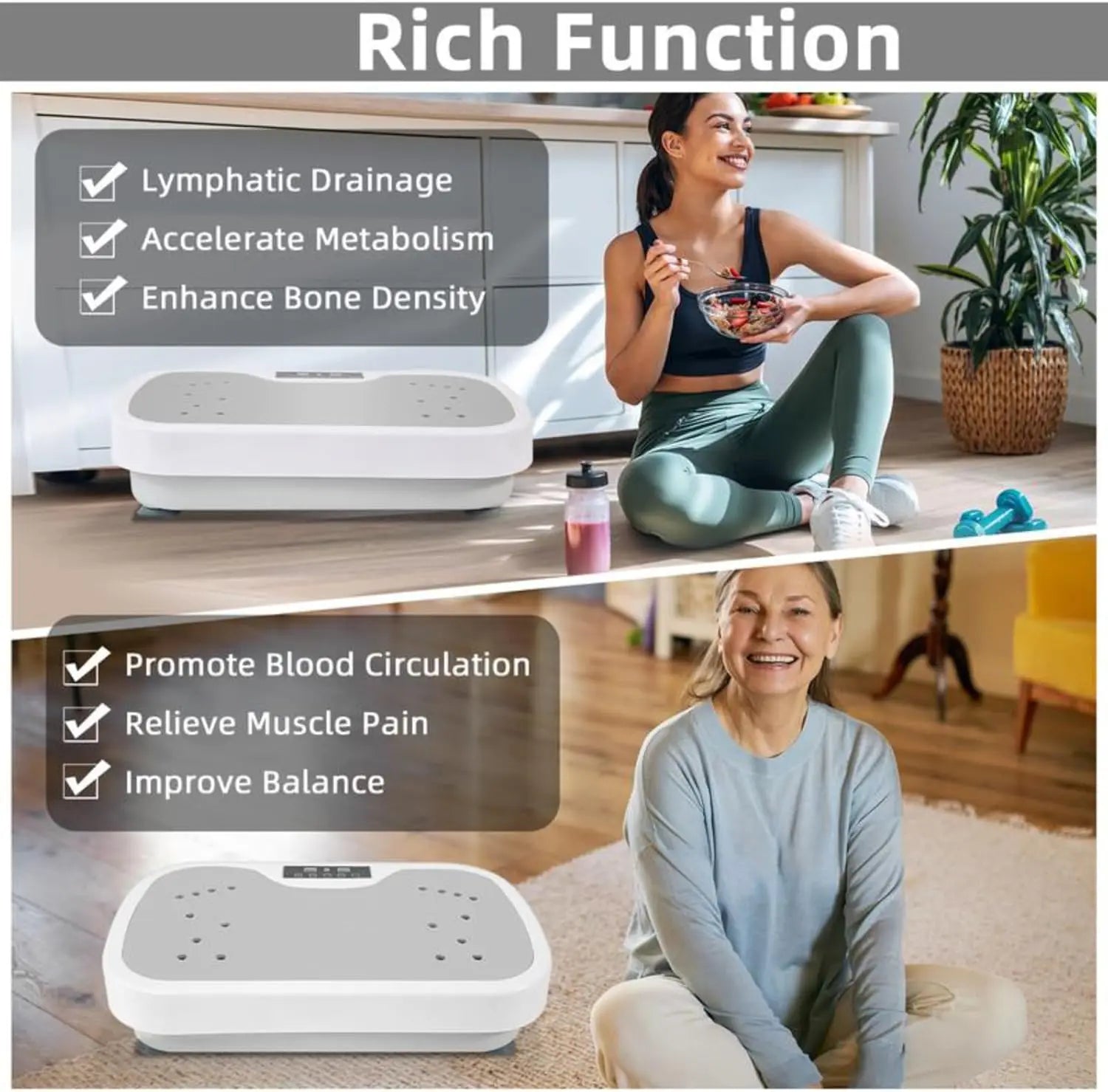 BodyTone™ Home Vibration Platform – Grey