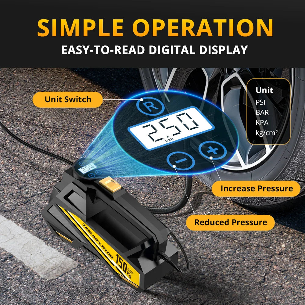 TurboAir™ 12V Auto- und Fahrradreifenpumpe