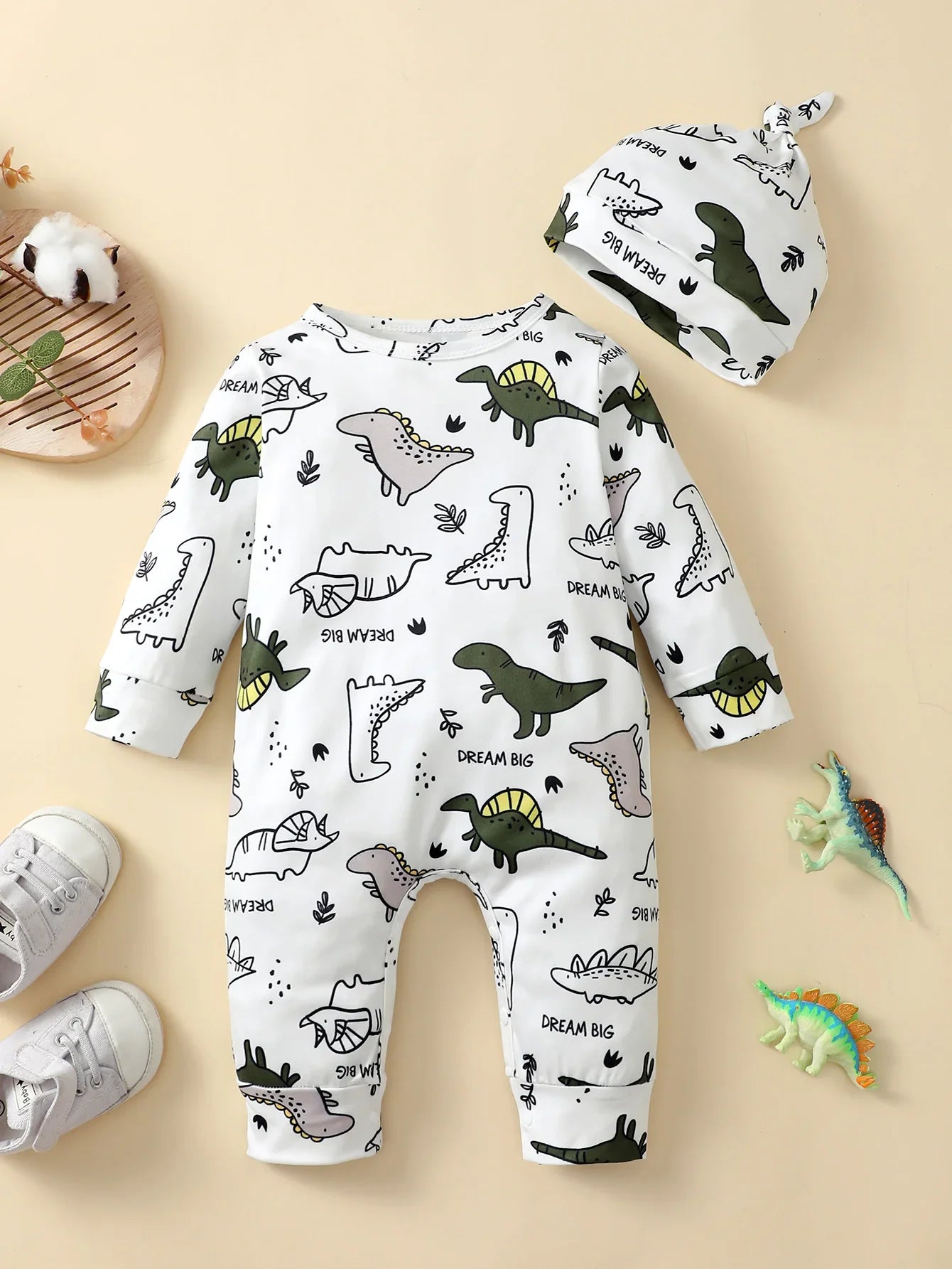 TinyBear™ Soft Baby Boy Onesie – Winter Fashion Romper