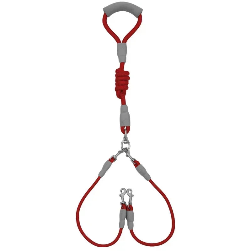 Dog leash Walk dog leash Medium double dog chain Double lead One tow two leads