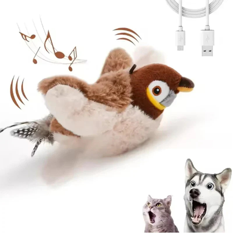 FurryChirp™ Flapping Plush Bird Toy