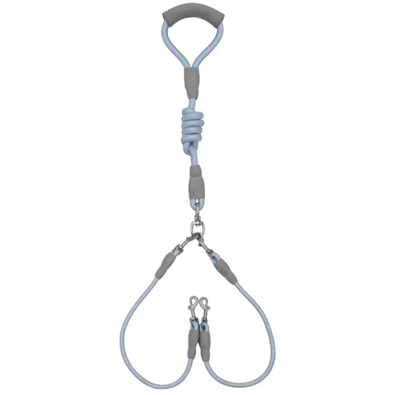 Dog leash Walk dog leash Medium double dog chain Double lead One tow two leads