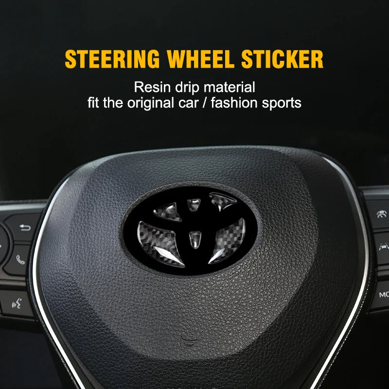 AutoTrim™ Carbon Fiber Steering Wheel Badge – Toyota
