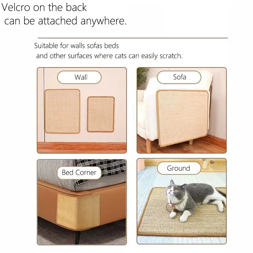 Cat sisal mat, cat scratching post, wall sticker, cat toy, sofa protector, pet toy