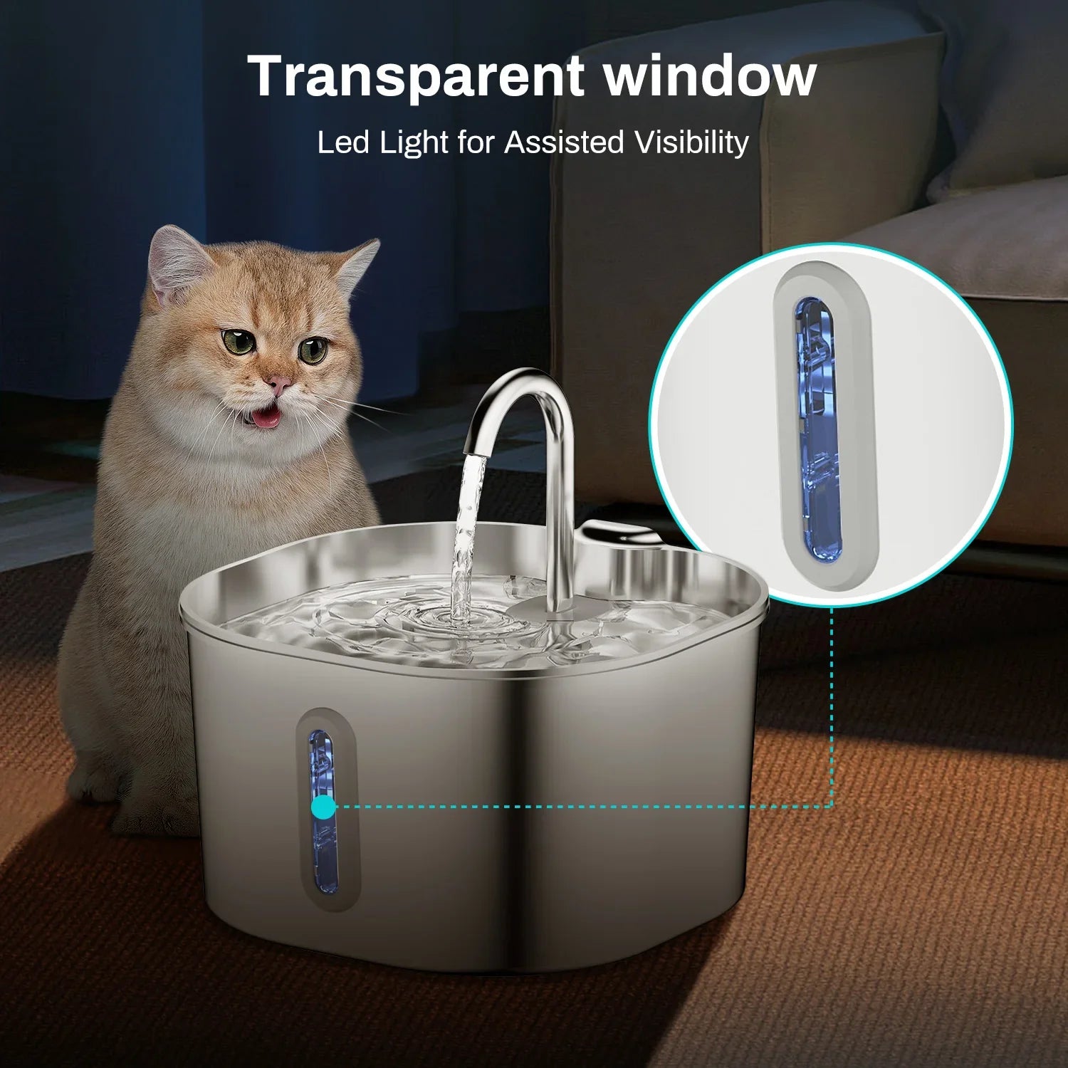 ZYFeeder™ 2.2L Smart Pet Drinking Fountain