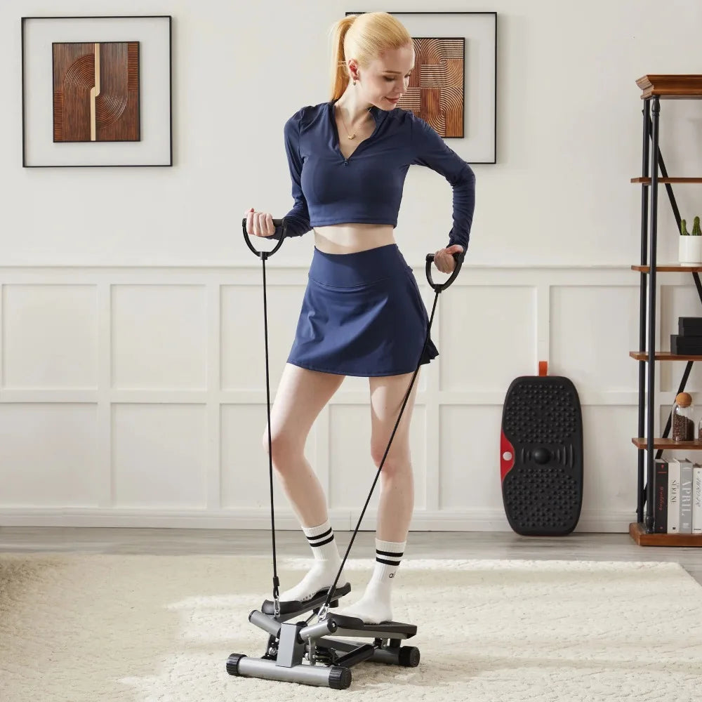 StepMax™ Home Fitness Stepper with Bands