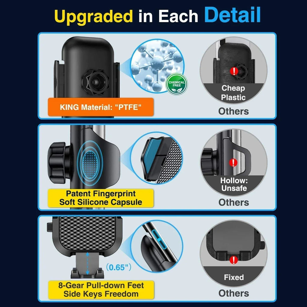 AutoGrip™ 360° Car Phone Mount – Flexible 9in Long Arm, Hands-Free