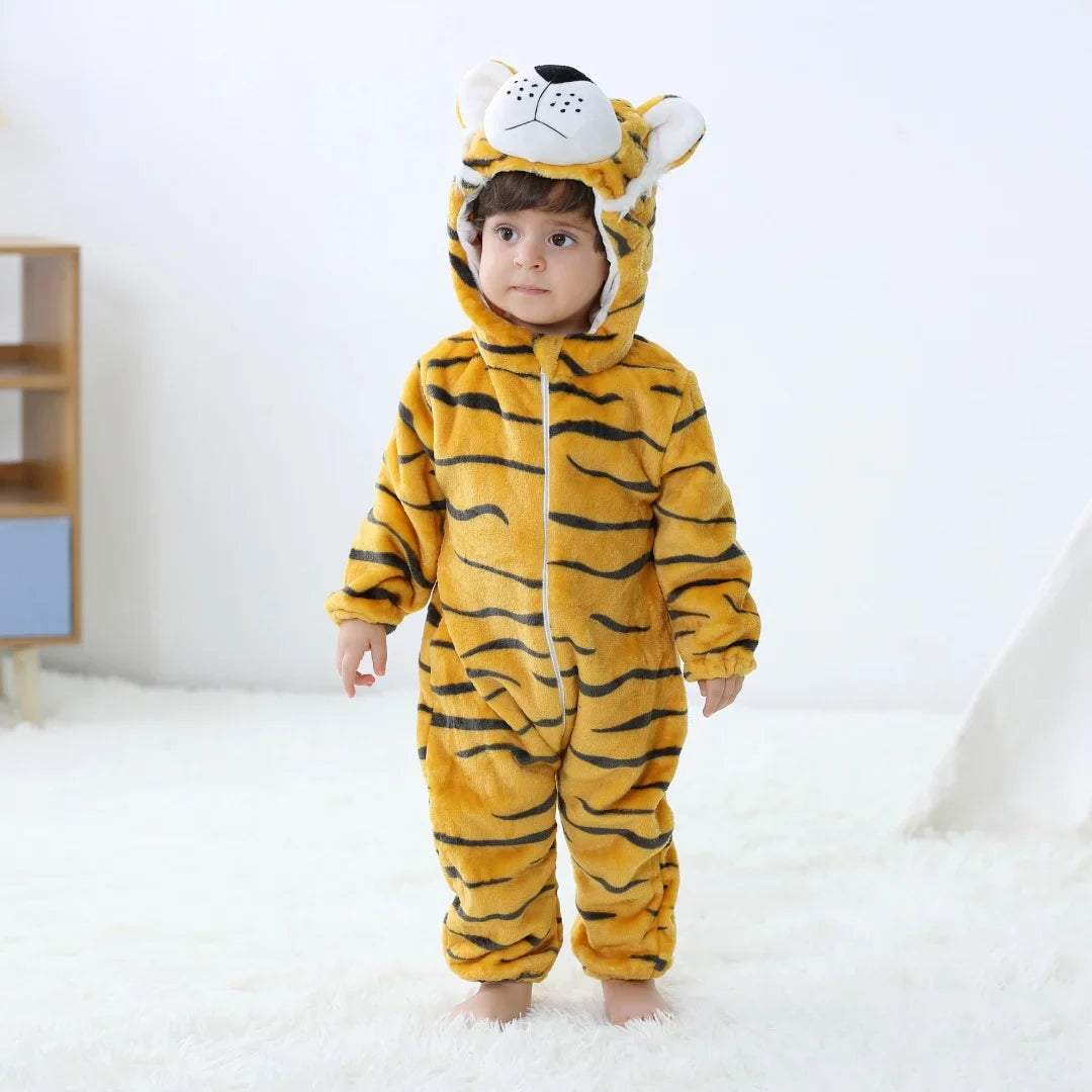 Infant Kids Dino Cartoon Onesie Jumpsuit