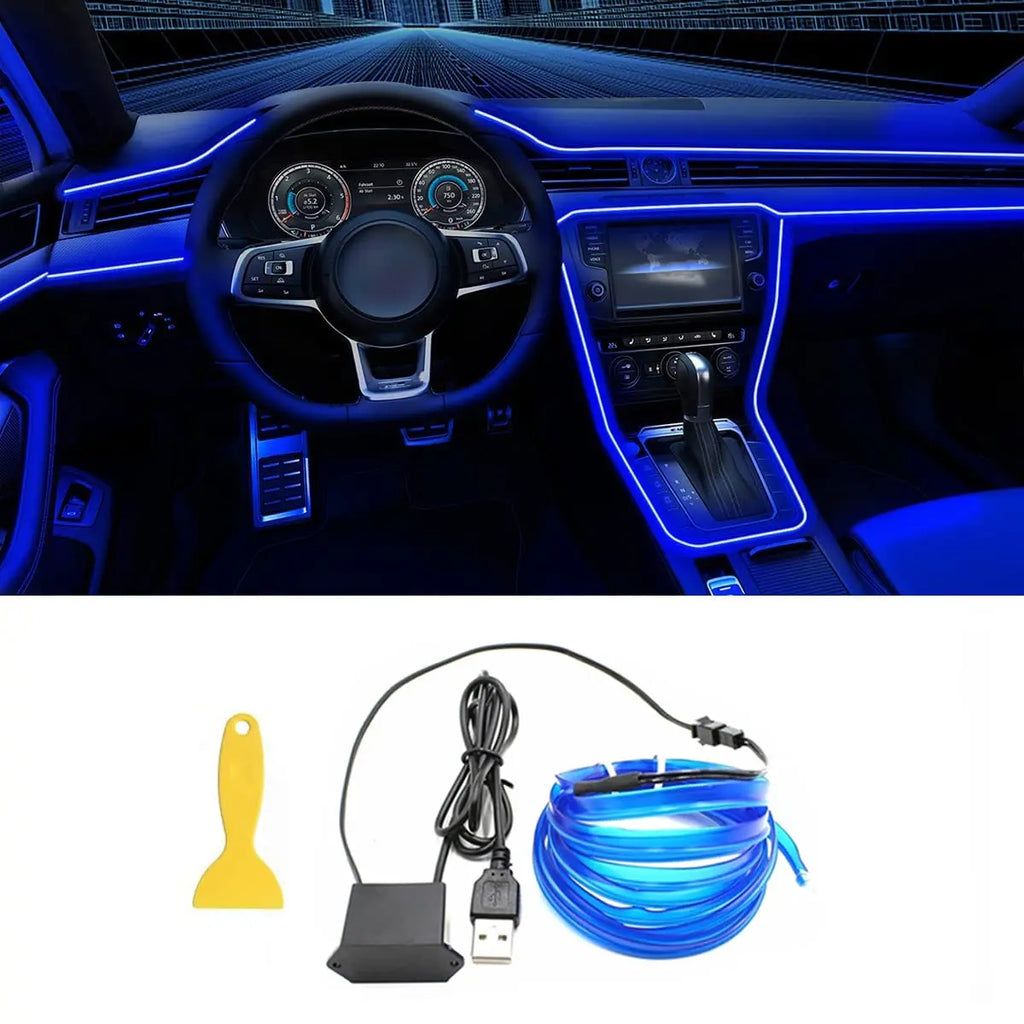 RideShine™ 5M Car LED Neon Strip USB Decorative Light