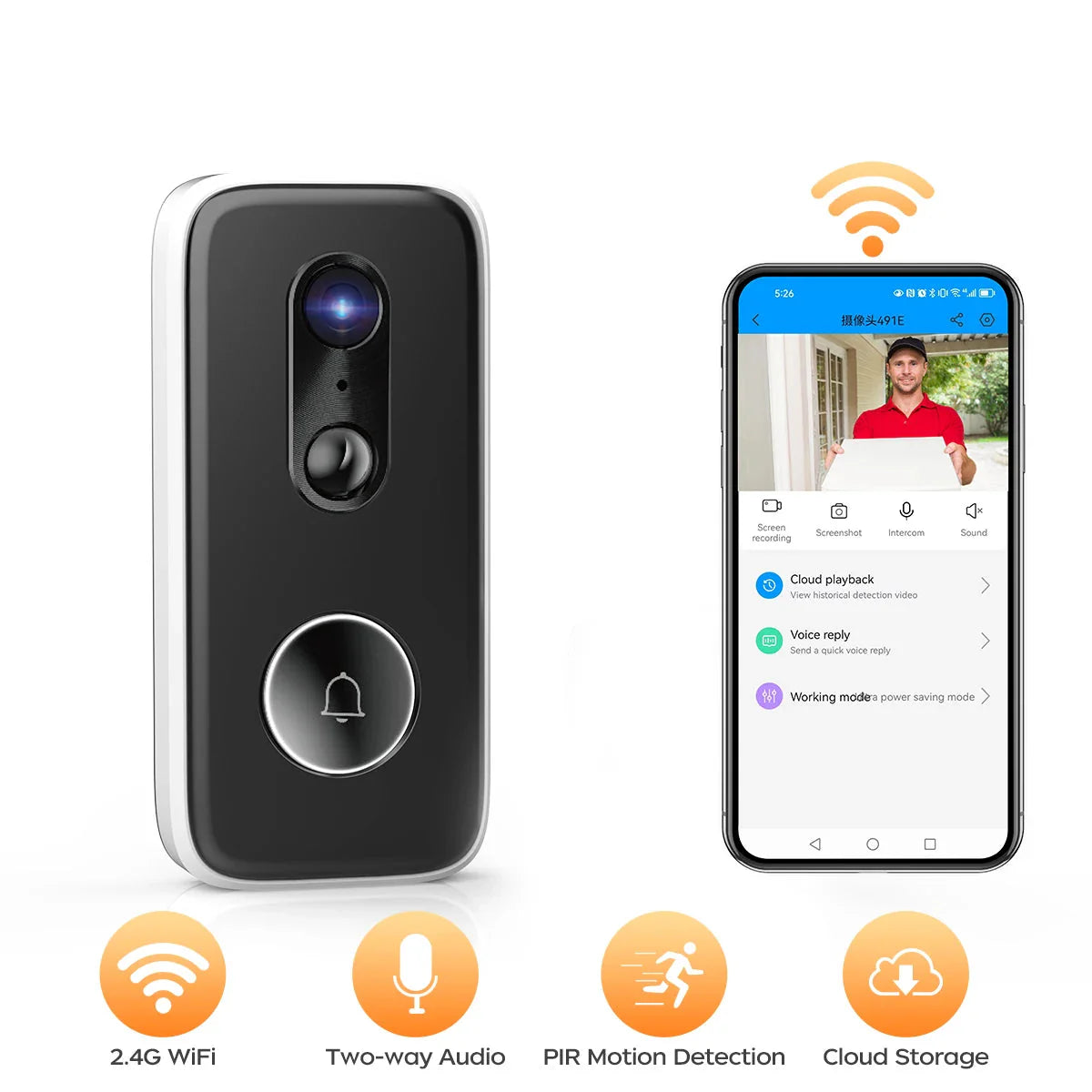 2K WiFi Doorbell™ – Smart Home Video Intercom