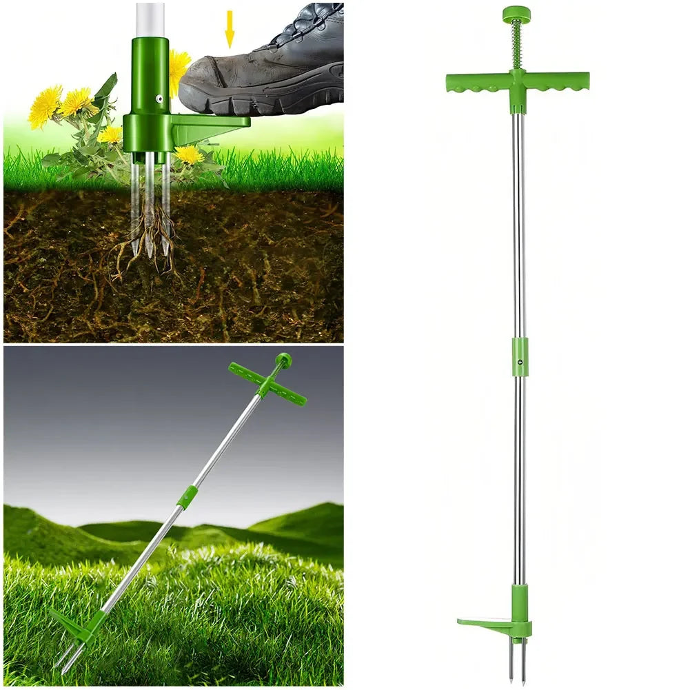 GrassMaster™ Foot Pedal 3-Claw Weeding Tool