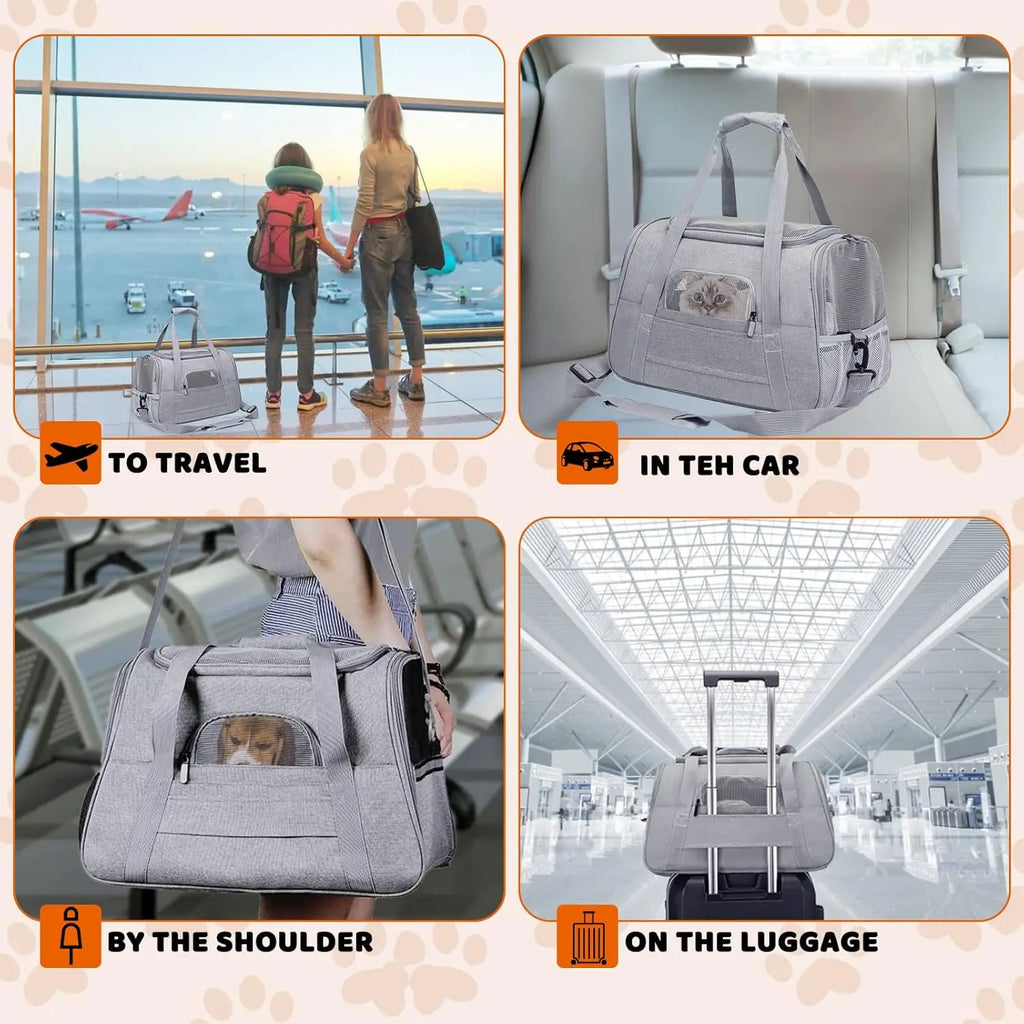 Pet Carrier Bag Airline Approved Up for Cats and Dogs