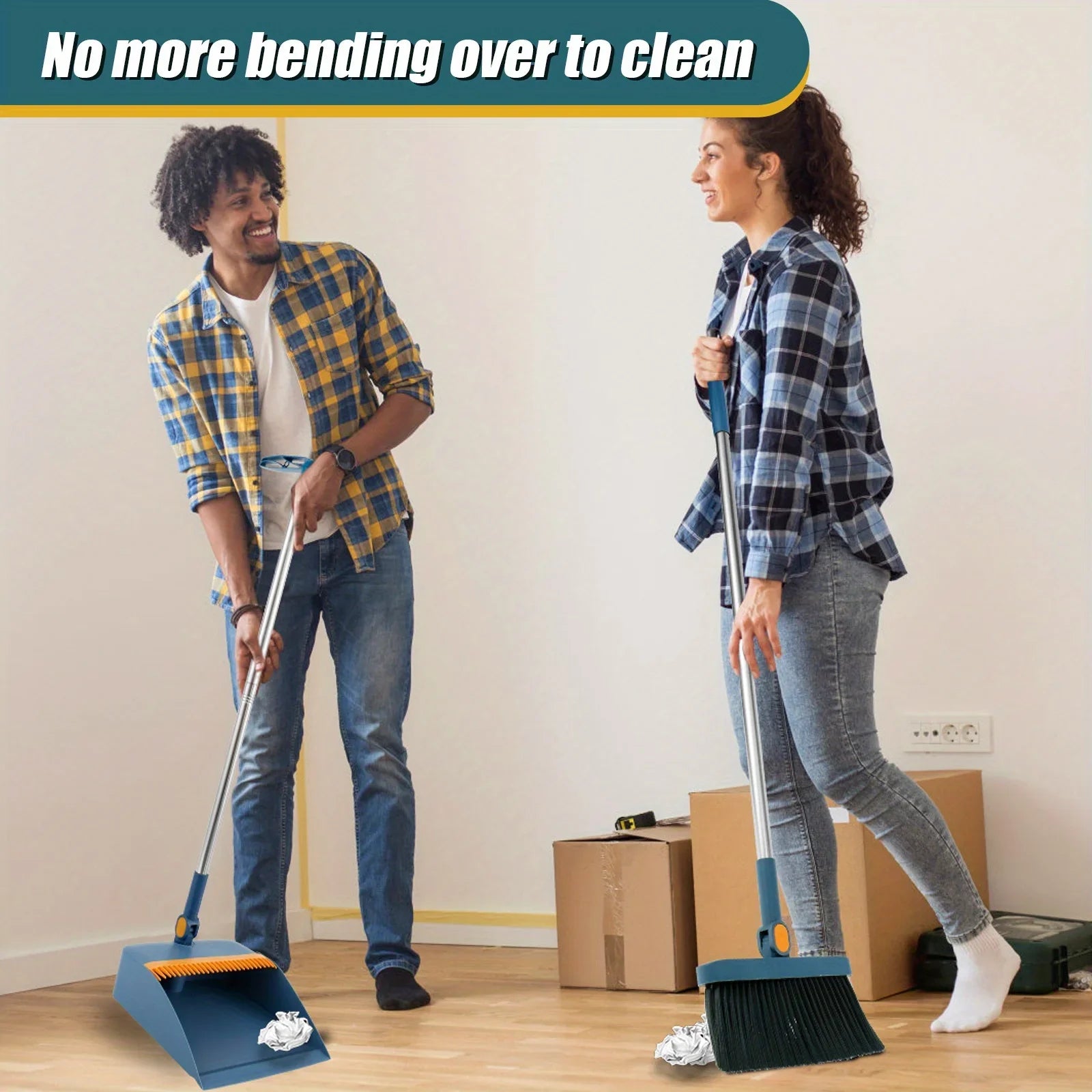 NeatHome™ 2-Piece Sweeping Broom Set