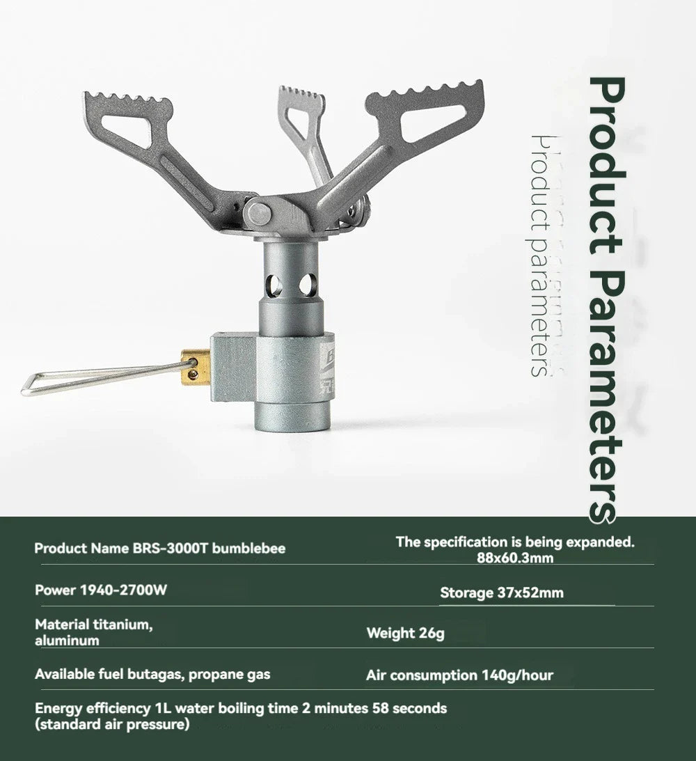 BRS-3000T™ Pocket Gas Stove – Hiking & Outdoor Cooking