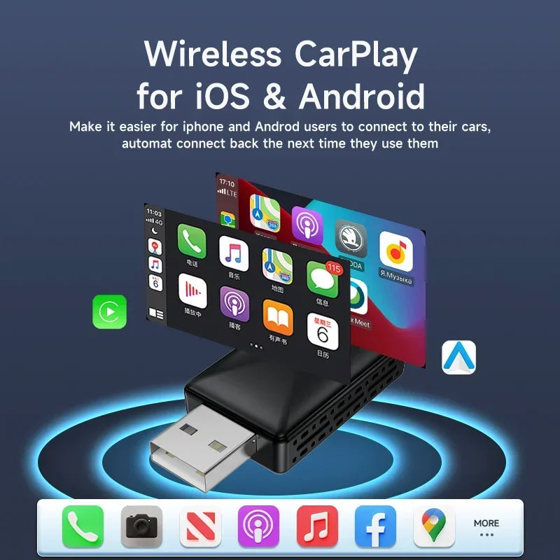 CarPlayX™ Wireless AI Box for Android Auto USB